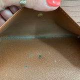 The Junco Wallet Wristlet - Vintage Monogram in Brown