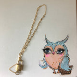 Upcycled Brass Padlock & Key Necklace with Paperclip Chain