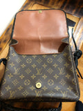 The Quail Crossbody in Black Monogram