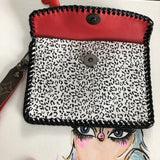 The Cardinal - Snow Leopard Vintage Card Holder/Wallet/Keychain