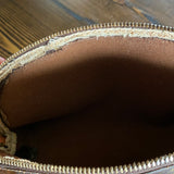 The Junco - Vintage Monogram in Brown Crossbody Bag