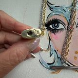 The Big 313 - Key to My Heart Necklace - Upcycled LV Padlock on Gold/Silver Chains