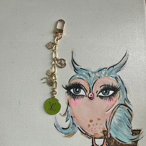 Upcycled LV Bag Charm Set