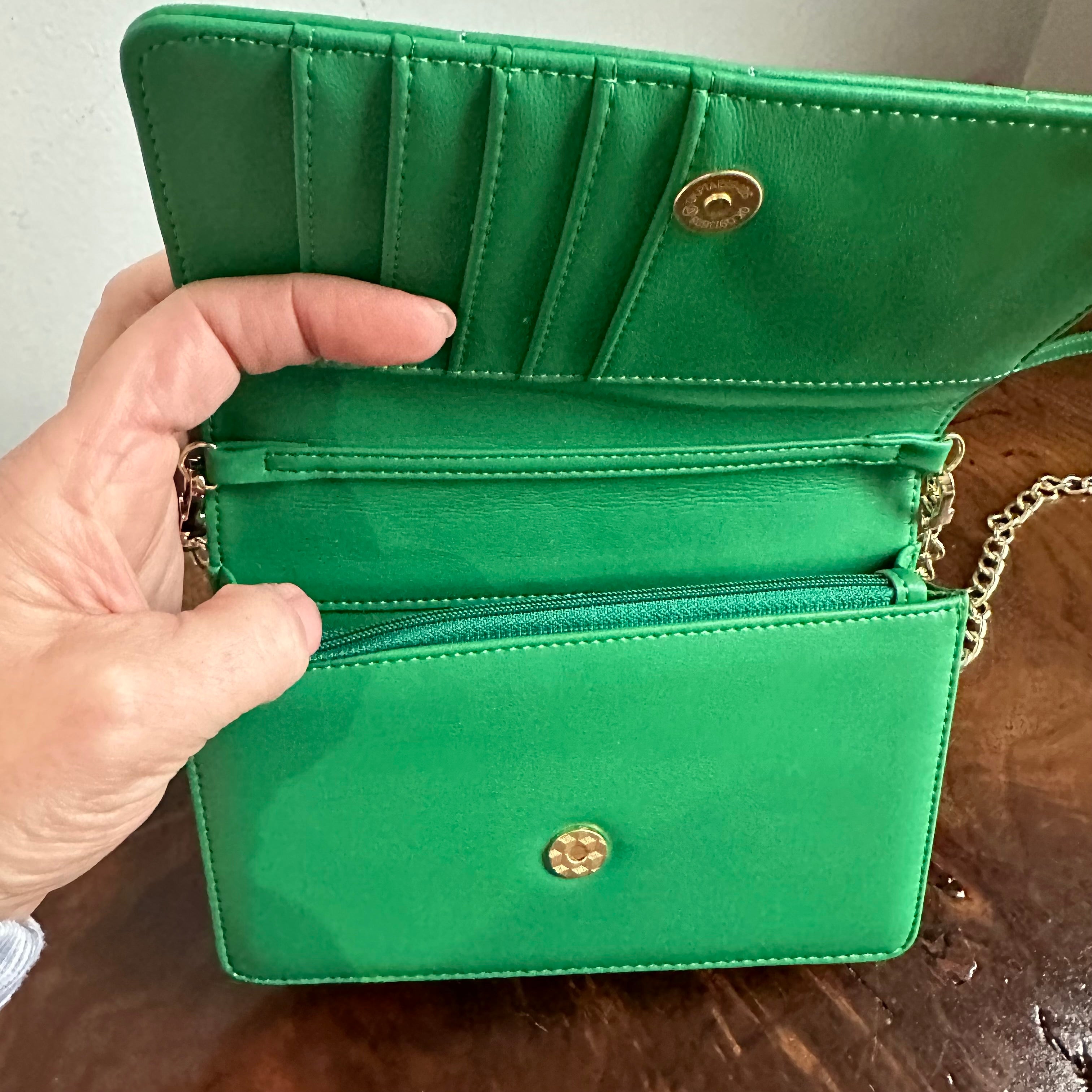 Button Bag - Spring Green Phone Crossbody with Gucci Bee Button