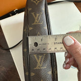 The Junco Crossbody - Vintage Monogram in Black