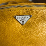 Yellow Leather Prada Tag Sling/Fanny Pack Bag