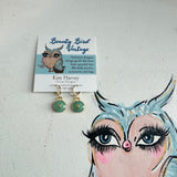 Rainbow of Colors - Tiny LV Charm Earrings