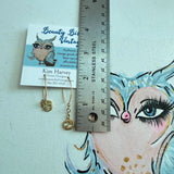 Upcycled Brass Gucci GG Earrings