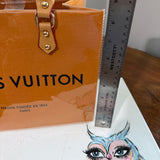 The Tote Bag - Classic Orange LV Bag with Vachetta Handles (10x8x6) with Button