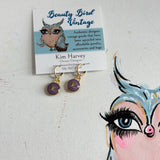 Rainbow of Colors - Tiny LV Charm Earrings