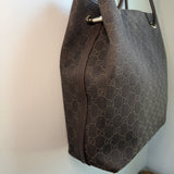 The Albatross Shoulder Bag - Vintage Gucci GG in Chocolate Brown Canvas