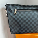 The Peacock Messenger/Laptop Bag in Cobalt Damier