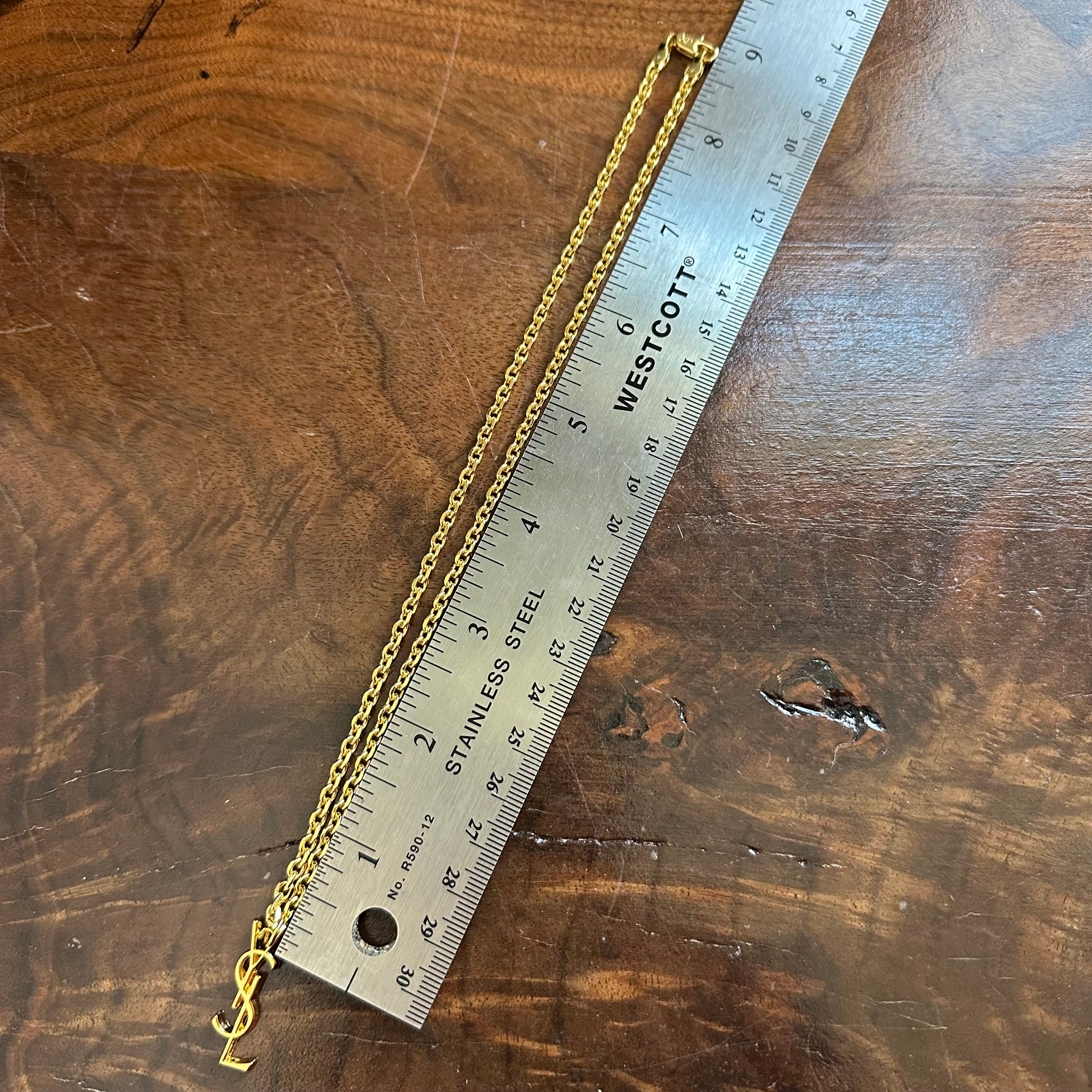 Repurposed LV Keyring with Yellow Quatrefoil Charm Necklace