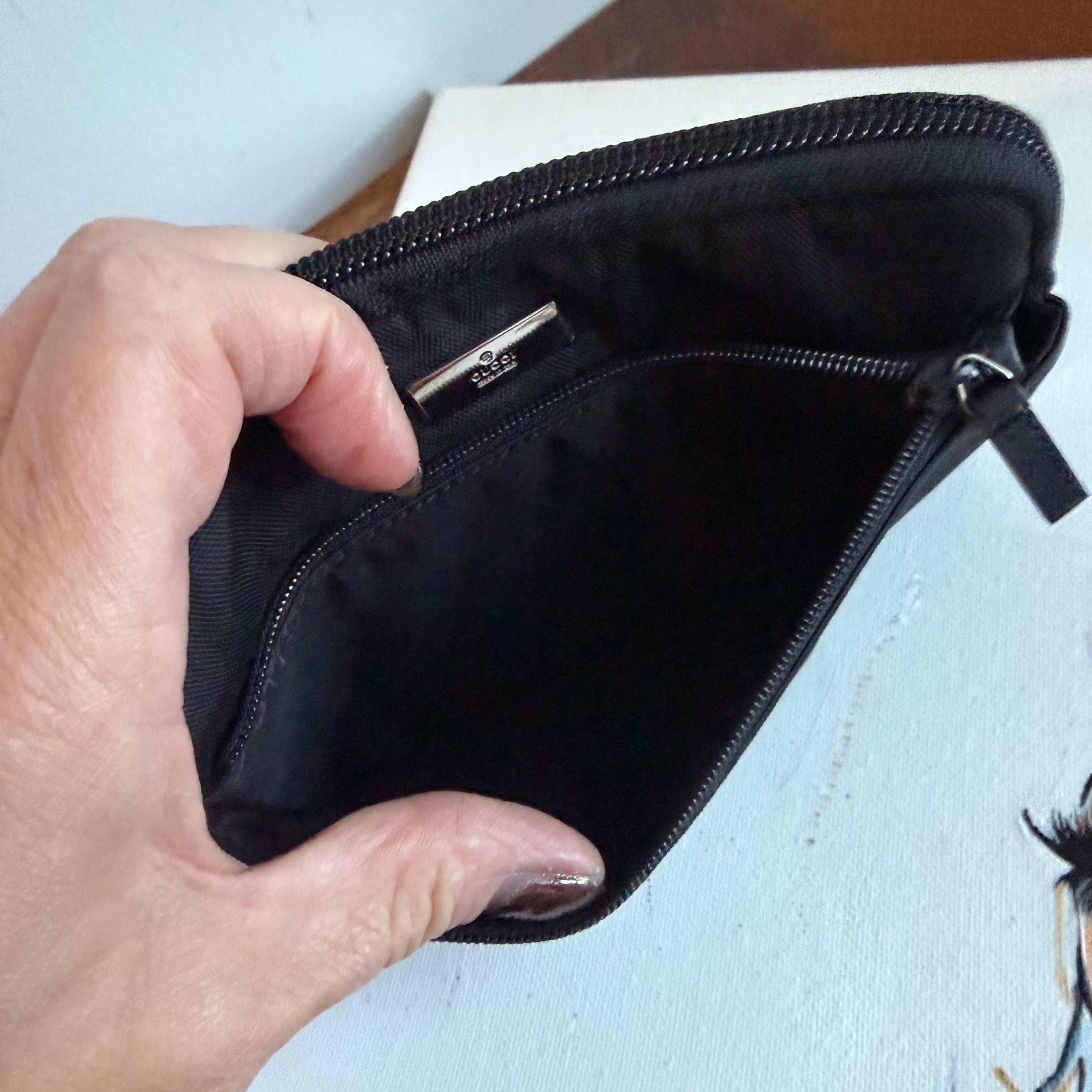 The Junco Wristlet - Vintage Gucci in Black Canvas