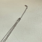 LV Bag Charm with Cherries Necklace - Silver