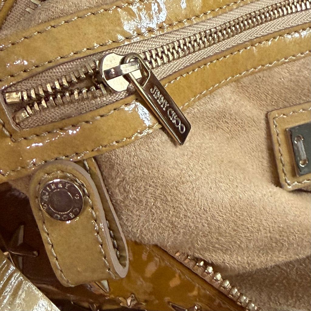 The Peacock Hobo - Vintage Jimmy Choo Star Stud Sky Bag in Golden