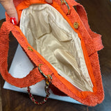The Crossbody Tote Bag - Raffia Dior in Red/Orange