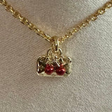 LV Bag Charm with Cherries Necklace
