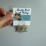 Blingy Upcycled LV Earrings