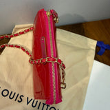 The Junco Shoulder Bag - Upcycled LV Vernis in Rose Pop