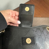 The Swan Messenger - Vintage Imprime Gucci in Black