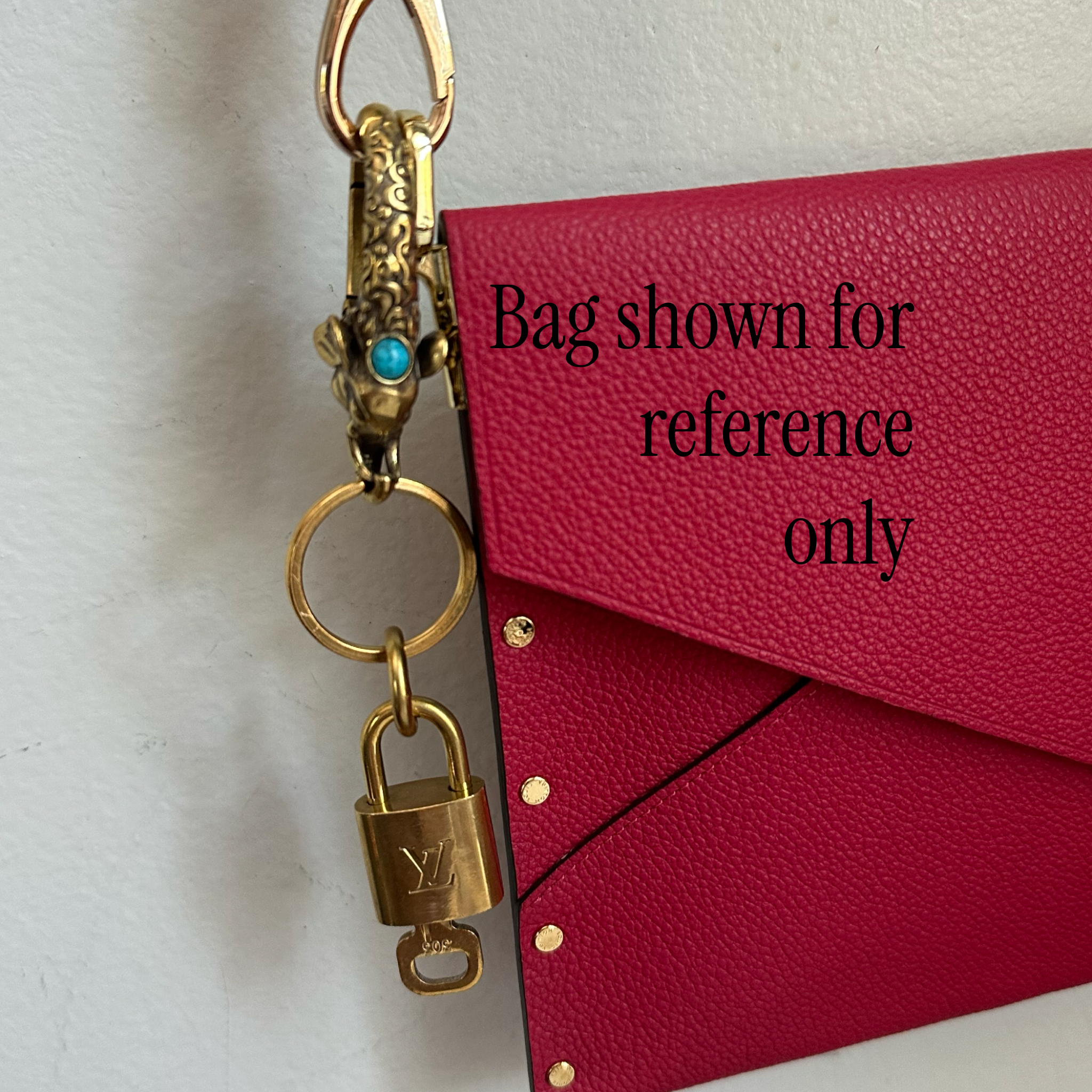 Elephanté Clasp with Authentic LV Padlock in Brass