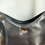 The Grackle - Vintage Gucci Bamboo Shoulder Bag in Black Leather