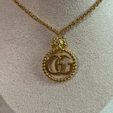 Upcycled GG necklace with Lion  Beauty Bird Vintage