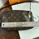 The Junco Crossbody - Vintage Monogram in Black