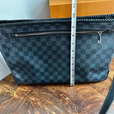 The Peacock Messenger/Laptop Bag in Cobalt Damier