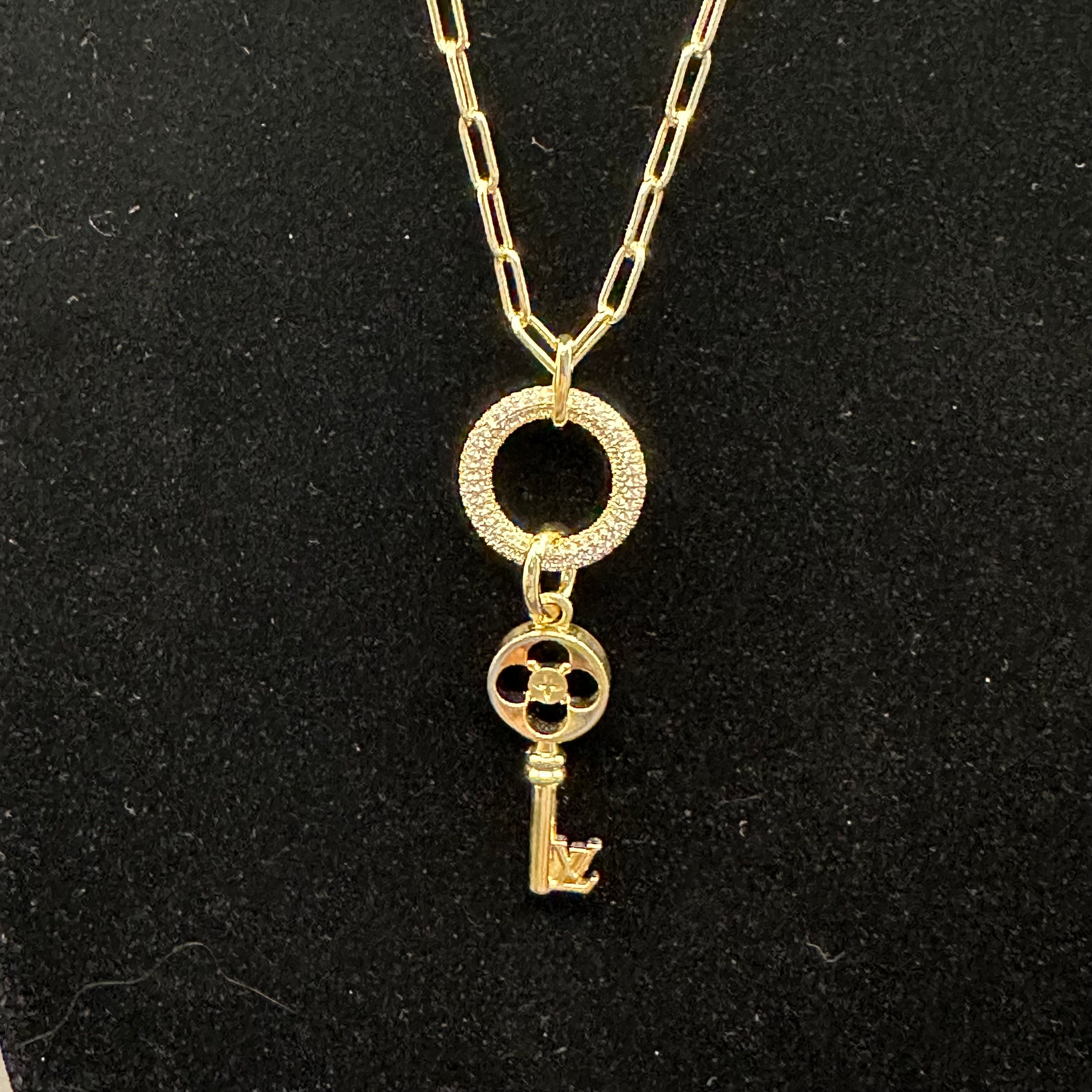 Upcycled LV Necklace