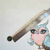 Upcycled Green LV Trunks & Bags Charm on Gold-Filled Link Chain