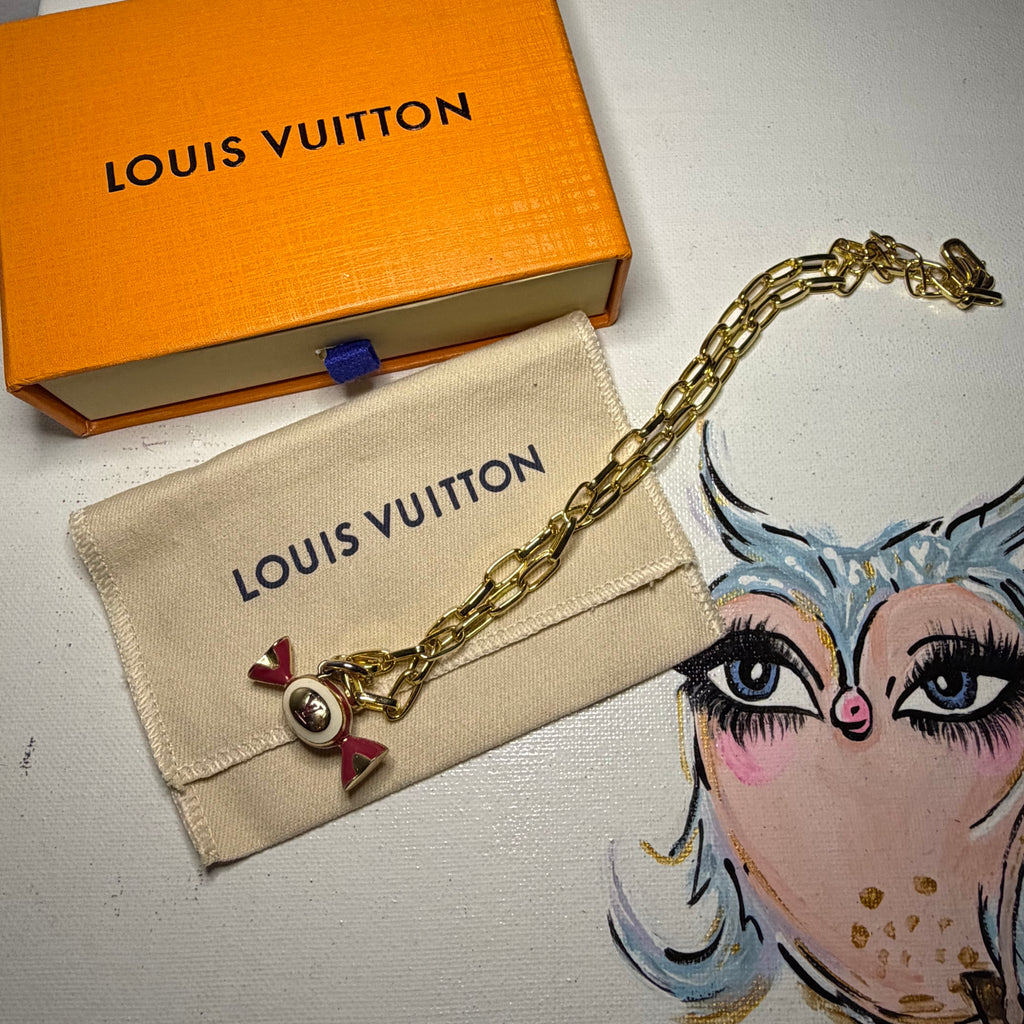 Sweet Like Candy - LV Charm Necklace with GF Paperclip Chain