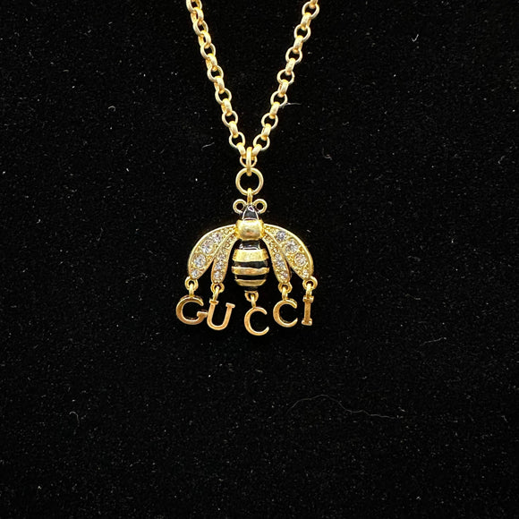 Gucci Bee Necklace - Matte Gold-Filled Rolo Chain