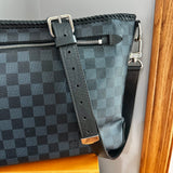 The Peacock Messenger/Laptop Bag in Cobalt Damier