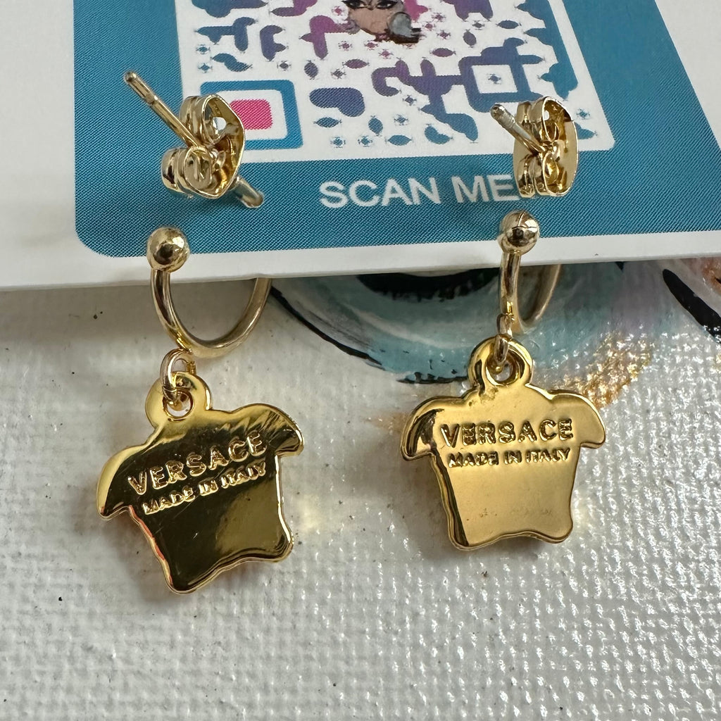 Repurposed Versace Medusa Earrings