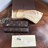 The Junco Wallet on Chain - Vintage Monogram in Black