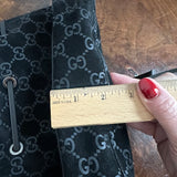 The Peacock Crossbody - Vintage Suede GG in Black