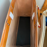 The Large LV Tote/Crossbody Bag - Classic Orange with Organizer Insert