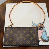 The Junco Wristlet - Upcycled LV Monogram with Shoulder Vachetta