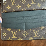 The Junco Wallet on Chain - Vintage Monogram in Black