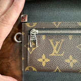 The Junco Wallet on Chain - Vintage Monogram in Black