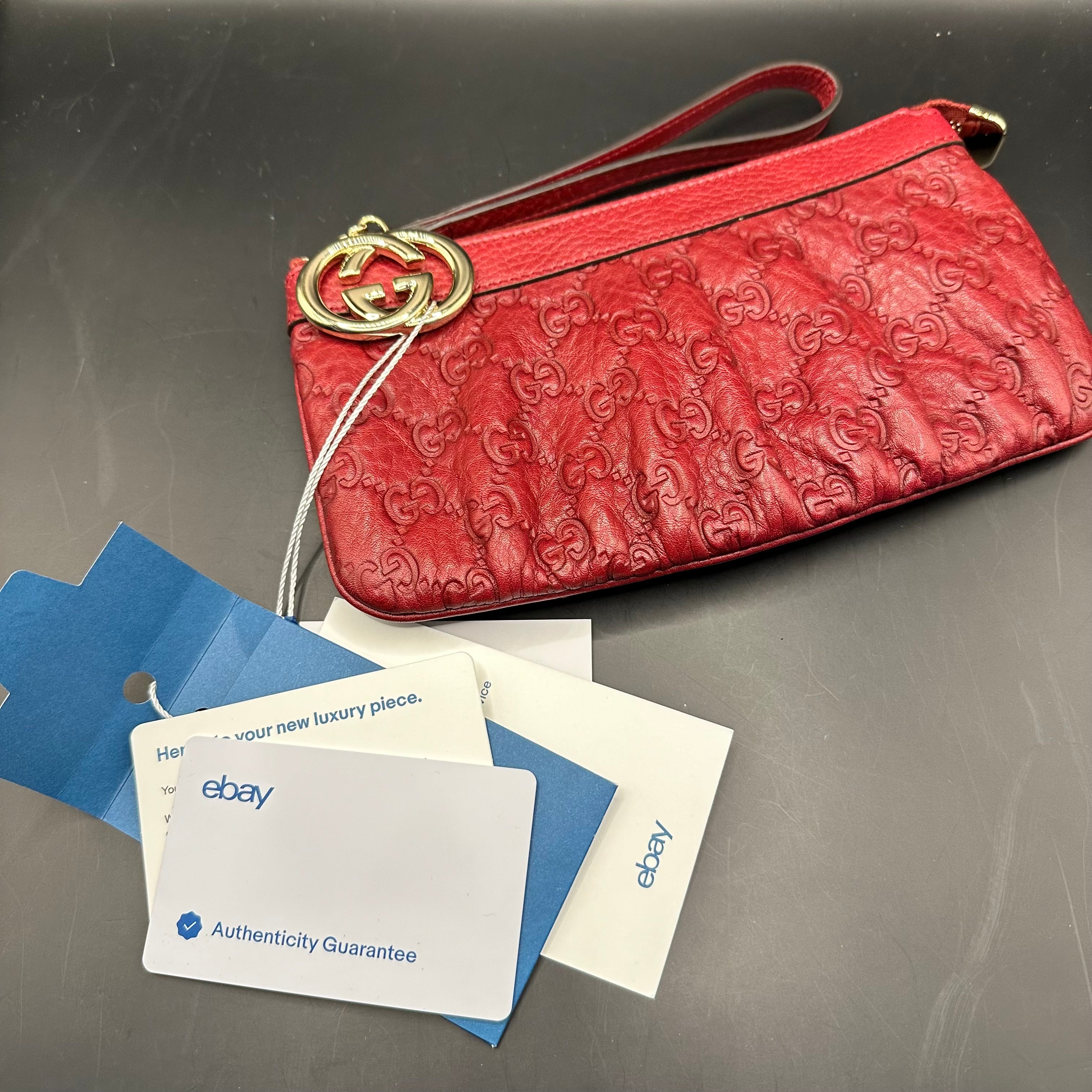 The Junco Crossbody - Gucci Guccisima Leather in Deep Red