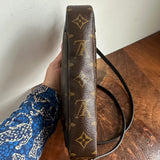 The Junco Crossbody Bag - Vintage Monogram in Black