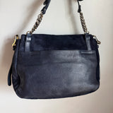 The Peacock Crossbody - Vintage Suede Jimmy Choo in Navy