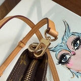 The Junco Crossbody - Vintage Monogram  LV in Vachetta