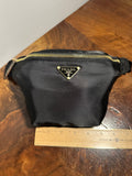 Black Nylon Prada Tag Sling/Fanny Bag