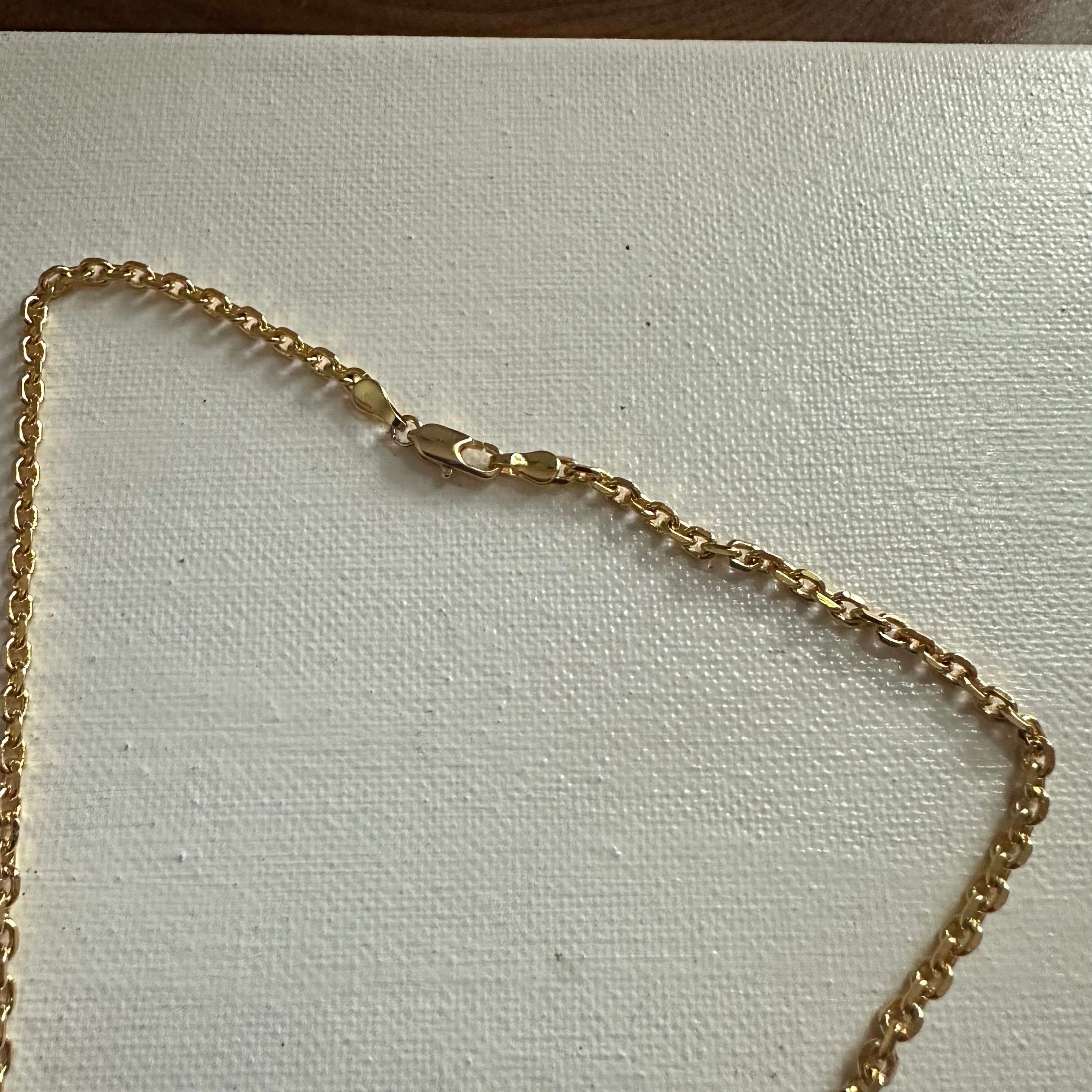 Re-plated Gucci Zipper pull on Gold-Filled Link Chain