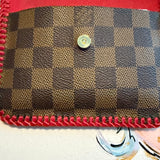 The Falcon Mini Shoulder Bag/Wristlet - Vintage LV Damier in Red