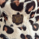 Leopard Print Bucket Hat with Upcycled LV Patch
